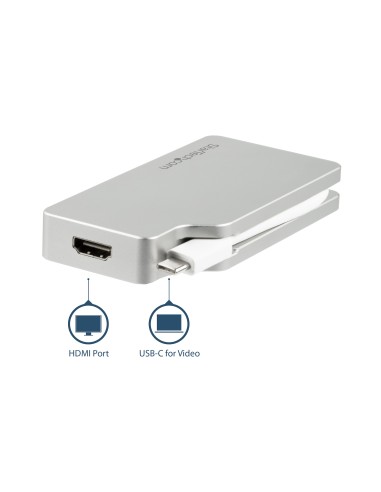 StarTech.com Adattatore Audio Video da Viaggio 4 in 1 - USB Type-C a VGA, DVI, HDMI o mDP - in Alluminio - 4K