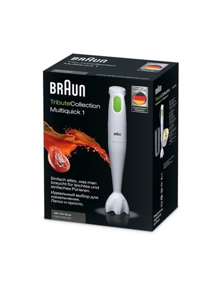 Braun Multiquick 1 MQ 100 Frullatore ad immersione 450 W Verde, Bianco