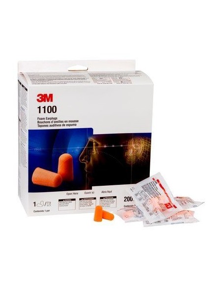 3M 1100 Tappo auricolare monouso Arancione 200 pz