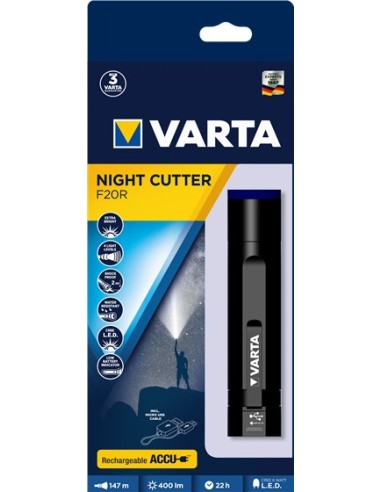 Varta Night Cutter F20R Nero Torcia a mano LED