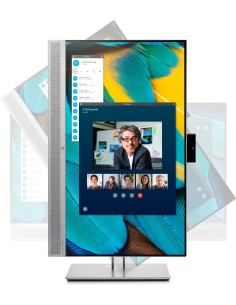 HP EliteDisplay E243m 60,5 cm (23.8") 1920 x 1080 Pixel Full HD LED Nero, Argento