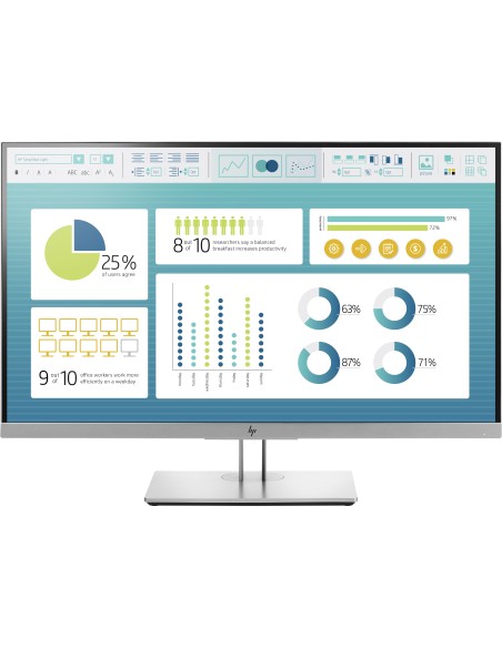 HP EliteDisplay E273 68,6 cm (27") 1920 x 1080 Pixel Full HD LED Nero, Argento