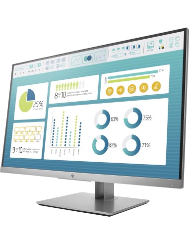 HP EliteDisplay E273 68,6 cm (27") 1920 x 1080 Pixel Full HD LED Nero, Argento