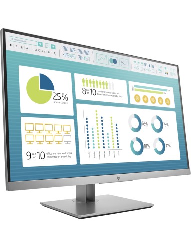 HP EliteDisplay E273 68,6 cm (27") 1920 x 1080 Pixel Full HD LED Nero, Argento