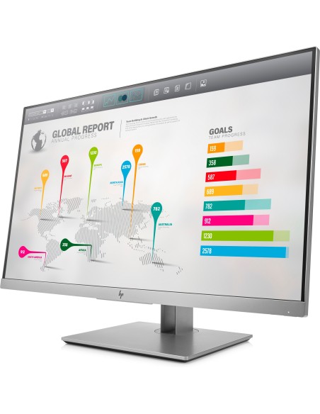 HP EliteDisplay E273q 68,6 cm (27") 2560 x 1440 Pixel Quad HD LED Nero, Argento