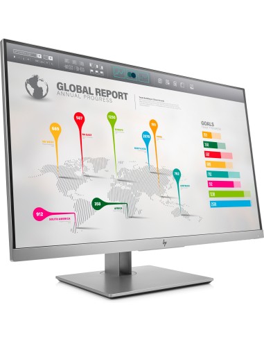 HP EliteDisplay E273q 68,6 cm (27") 2560 x 1440 Pixel Quad HD LED Nero, Argento