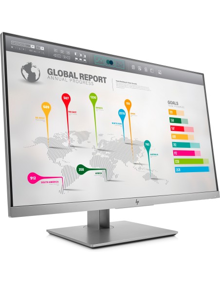 HP EliteDisplay E273q 68,6 cm (27") 2560 x 1440 Pixel Quad HD LED Nero, Argento