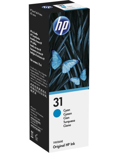 HP 31 70-ml Cyan Original Ink Bottle Originale