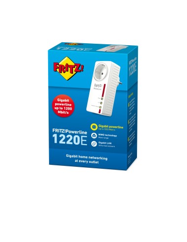 FRITZ!Powerline 1220E 1200 Mbit s Collegamento ethernet LAN Bianco 1 pz