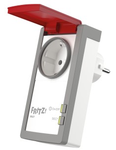 FRITZ!DECT DECT 210 presa intelligente 3450 W Grigio, Rosso, Bianco