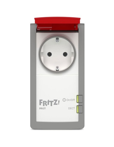 FRITZ!DECT DECT 210 presa intelligente 3450 W Grigio, Rosso, Bianco