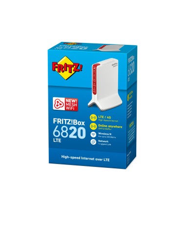 AVM 20002843 FRITZ!Box 6820 International router wireless Gigabit Ethernet Banda singola (2.4 GHz) 3G 4G Bianco