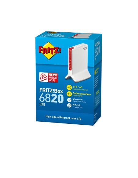 AVM 20002843 FRITZ!Box 6820 International router wireless Gigabit Ethernet Banda singola (2.4 GHz) 3G 4G Bianco