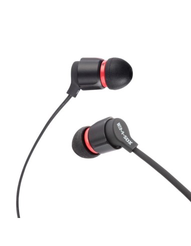 Lindy IEM-50X Auricolare Cablato In-ear Musica e Chiamate Nero, Rosso