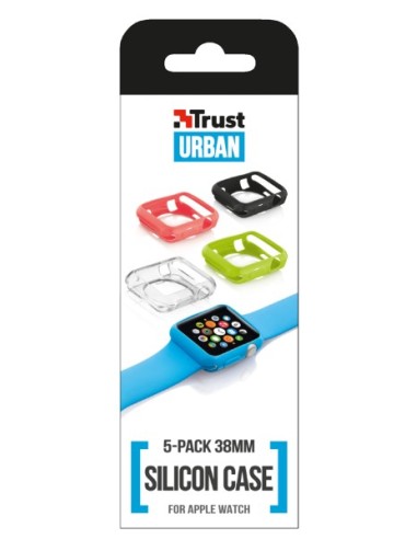 Trust 20980 accessorio indossabile intelligente Custodia Nero, Blu, Lime, Rosa, Trasparente Silicone