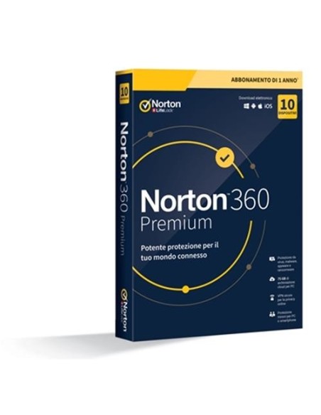 NortonLifeLock Norton 360 Premium 2020 Licenza completa 10 licenza e 1 anno i