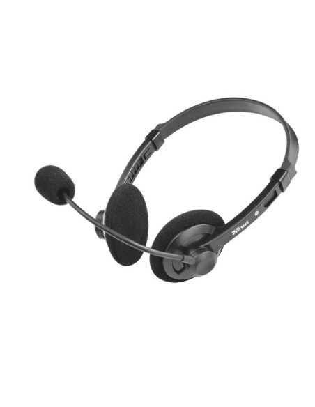 Trust 21663 cuffia e auricolare Cablato A Padiglione Musica e Chiamate Nero