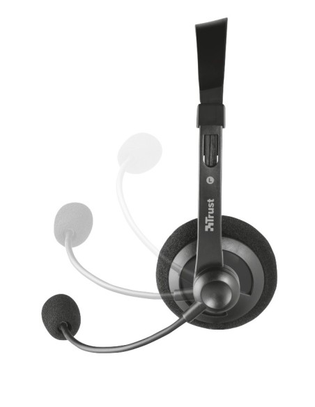 Trust 21663 cuffia e auricolare Cablato A Padiglione Musica e Chiamate Nero