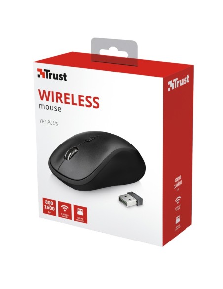 Trust Yvi Plus mouse Ambidestro RF Wireless Ottico 1600 DPI