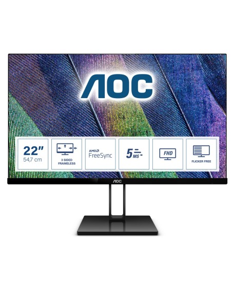 AOC V2 22V2Q Monitor PC 54,6 cm (21.5") 1920 x 1080 Pixel Full HD LED Nero