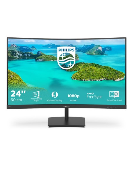 Philips E Line 241E1SCA 00 Monitor PC 59,9 cm (23.6") 1920 x 1080 Pixel Full HD LCD Nero
