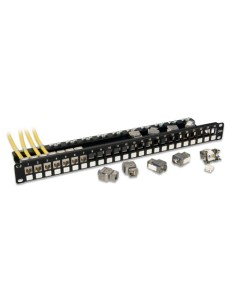 Lindy Cat.6A 10G Premium Patchpanel mit 24x RJ45 STP Keystones