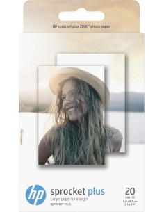 HP Confezione da 20 fogli di carta fotografica adesiva Sprocket Plus da 5,8 x 8,7 cm