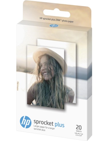 HP Confezione da 20 fogli di carta fotografica adesiva Sprocket Plus da 5,8 x 8,7 cm