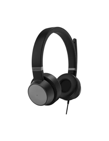 Lenovo Go Wired ANC Auricolare Cablato A Padiglione Car Home office USB tipo-C Nero