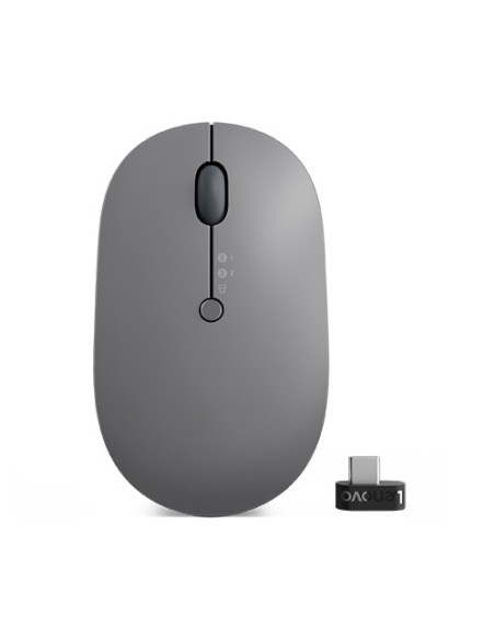Lenovo Go Multi-Device mouse Ambidestro RF senza fili + Bluetooth Ottico 2400 DPI