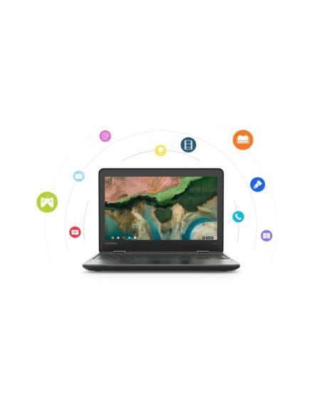 Lenovo 300e A4-9120C Chromebook 29,5 cm (11.6") Touch screen HD AMD A4 4 GB DDR4-SDRAM 32 GB eMMC Wi-Fi 5 (802.11ac) ChromeOS