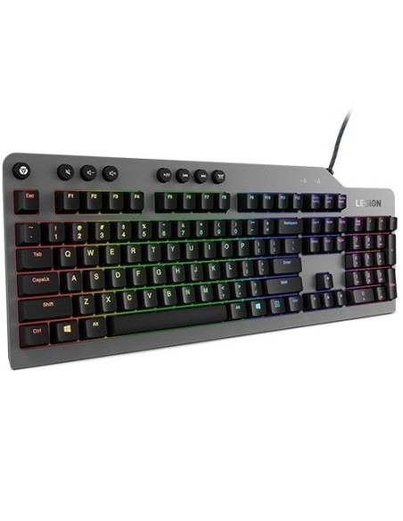 Lenovo Legion K500 tastiera USB QWERTY Inglese US Nero, Grigio