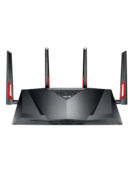ASUS DSL-AC88U router wireless Gigabit Ethernet Dual-band (2.4 GHz 5 GHz) Nero, Rosso