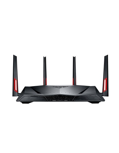 ASUS DSL-AC88U router wireless Gigabit Ethernet Dual-band (2.4 GHz 5 GHz) Nero, Rosso