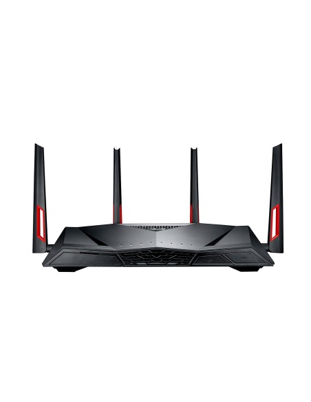 ASUS DSL-AC88U router wireless Gigabit Ethernet Dual-band (2.4 GHz 5 GHz) Nero, Rosso
