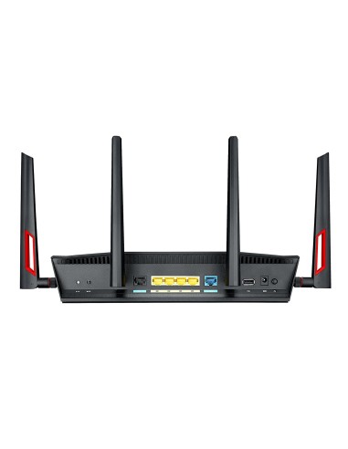 ASUS DSL-AC88U router wireless Gigabit Ethernet Dual-band (2.4 GHz 5 GHz) Nero, Rosso