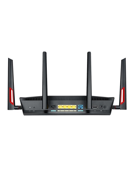 ASUS DSL-AC88U router wireless Gigabit Ethernet Dual-band (2.4 GHz 5 GHz) Nero, Rosso