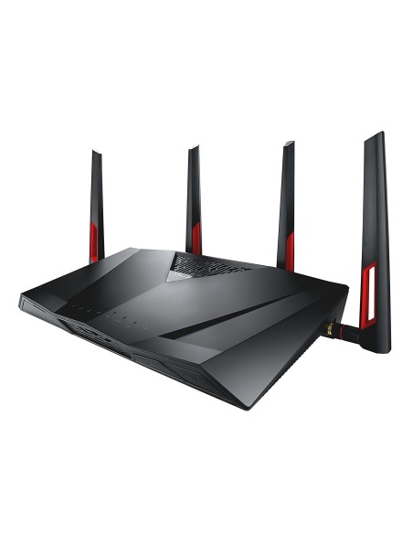 ASUS DSL-AC88U router wireless Gigabit Ethernet Dual-band (2.4 GHz 5 GHz) Nero, Rosso