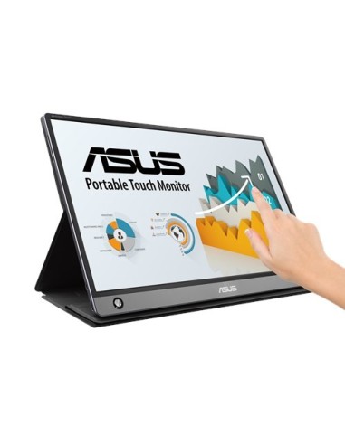 ASUS MB16AMT 39,6 cm (15.6") 1920 x 1080 Pixel Full HD LED Touch screen Multi utente Nero, Grigio