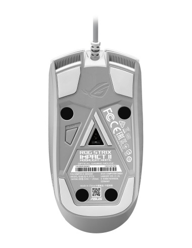 ASUS ROG Strix Impact II Moonlight White mouse Ambidestro USB tipo A Ottico 6200 DPI
