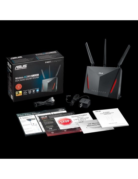 ASUS RT-AC86U router wireless Gigabit Ethernet Dual-band (2.4 GHz 5 GHz) 4G Nero