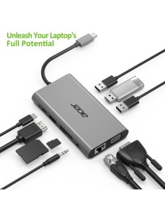 Acer HP.DSCAB.002 hub di interfaccia USB 3.2 Gen 1 (3.1 Gen 1) Type-C 5000 Mbit s Argento 2