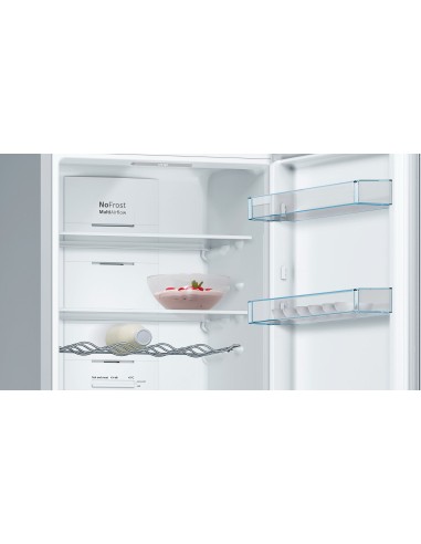 Bosch Serie 4 KGN36VLED frigorifero con congelatore Libera installazione 326 L E Acciaio inossidabile