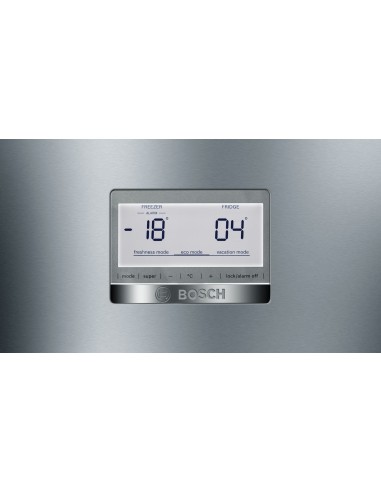 Bosch Serie 6 KGN49AIDP frigorifero con congelatore Libera installazione 438 L D Acciaio inossidabile