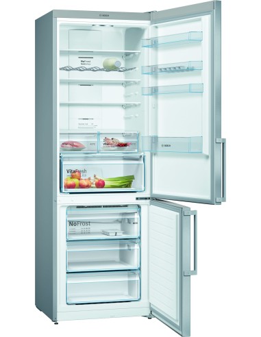 Bosch Serie 4 KGN49XIDP frigorifero con congelatore Libera installazione 438 L D Acciaio inossidabile