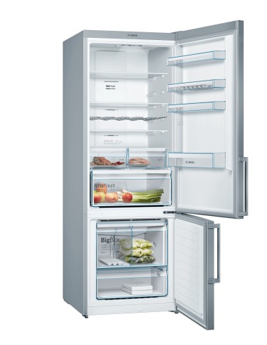 Bosch Serie 4 KGN56XIEP frigorifero con congelatore Libera installazione 508 L E Acciaio inossidabile