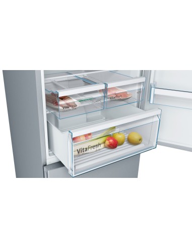 Bosch Serie 4 KGN56XLEA frigorifero con congelatore Libera installazione 508 L E Acciaio inossidabile