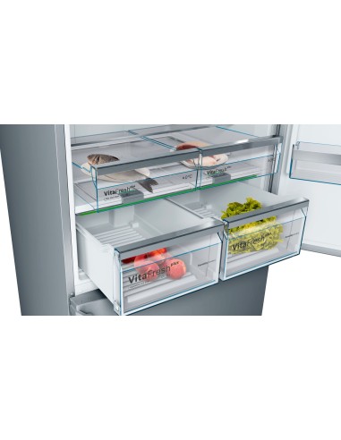 Bosch Serie 6 KGN86AIDP frigorifero con congelatore Libera installazione 631 L D Acciaio inossidabile