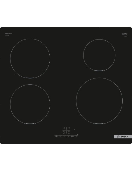 Bosch Serie 4 PUE611BB5J piano cottura Nero Da incasso 59.2 cm Piano cottura a induzione 4 Fornello(i)