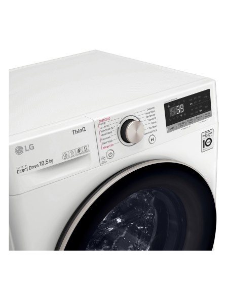 LG F6WV710SGA lavatrice Smart AI DD Libera Installazione Autodose Vapore TurboWash 360 10.5 kg Caricamento frontale A Oro Rosa